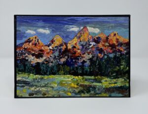 A painting of the SMALL JOURNAL - TETON SUNRISE.