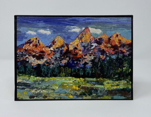A painting of the SMALL JOURNAL - TETON SUNRISE.
