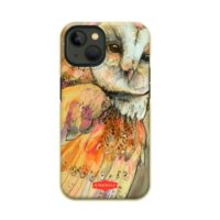 A PHONE CASE - GLACIER with an owl on it.