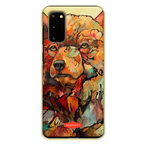 A PHONE CASE - HE REIGNS with a painting of a bear.