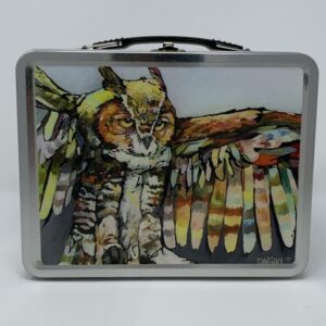 A Paint Box - Owl/Horse with a painting of an owl.