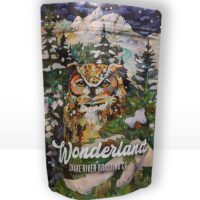 A bag of Wonderland Winter Coffee Blend with an owl on it.