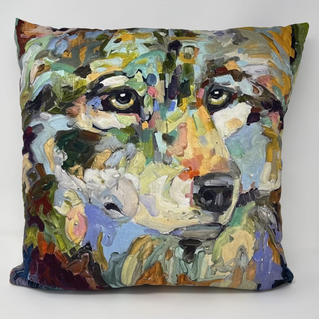 WOLF/BEAR - DOUBLE SIDED PILLOW