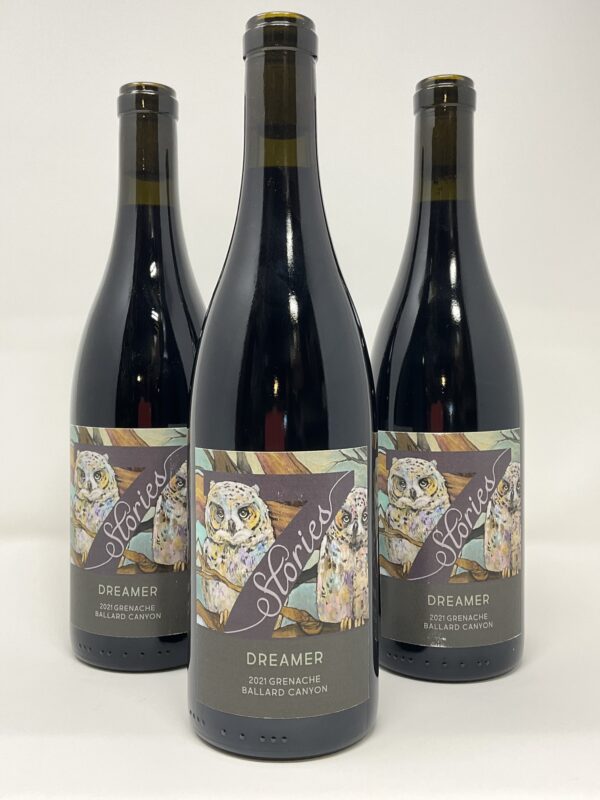 Three bottles of 2021 Dreamer Grenache wine.