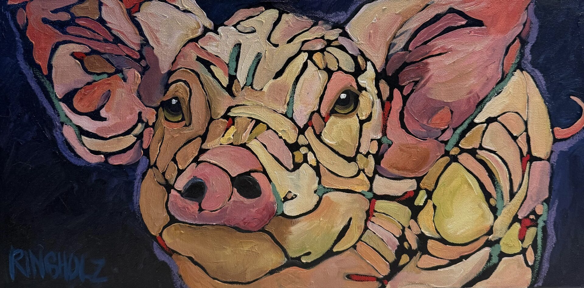 Vintage piece of a pig